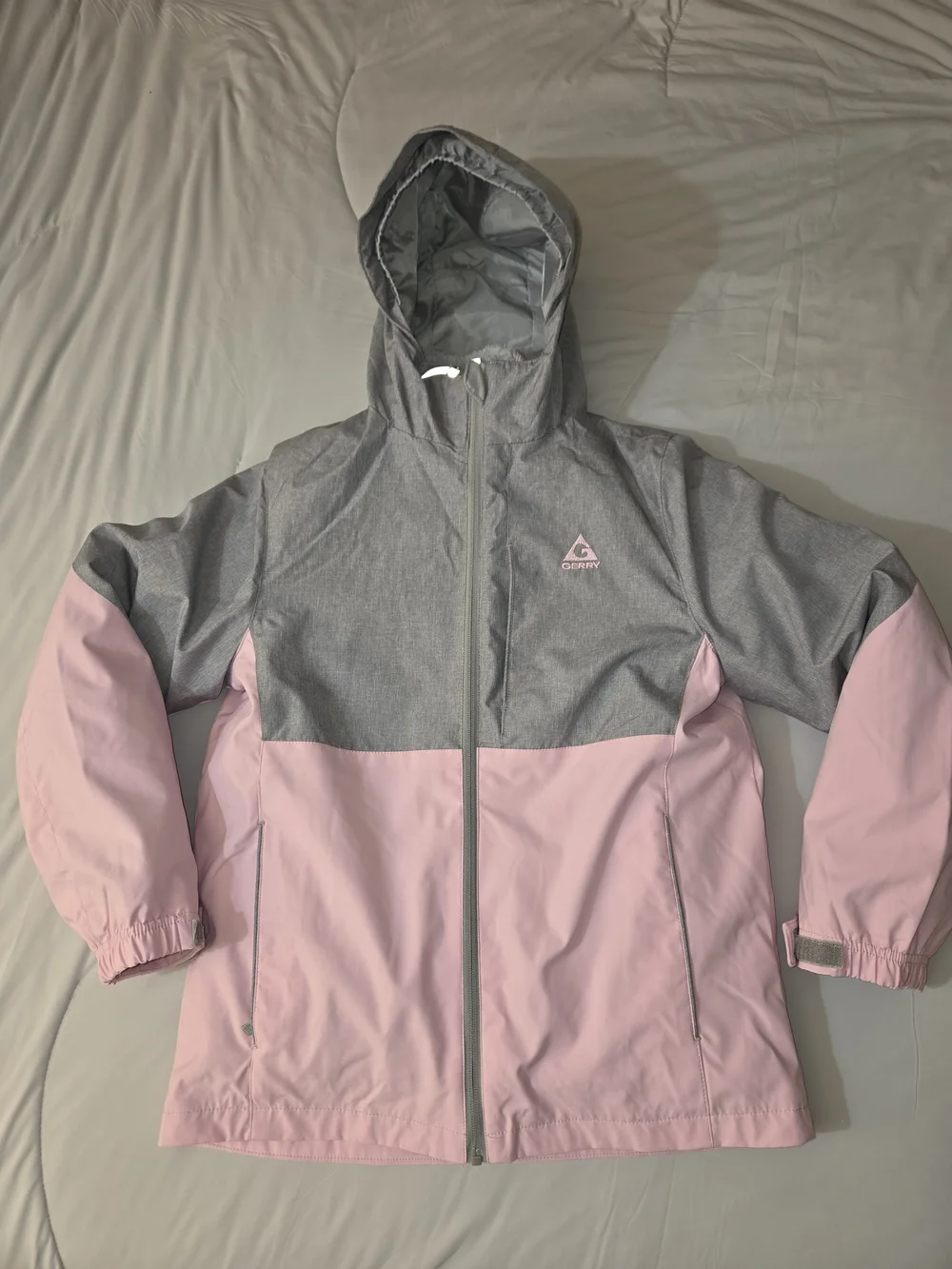 Gerry Girls' Gray Jacket with Pink Accents